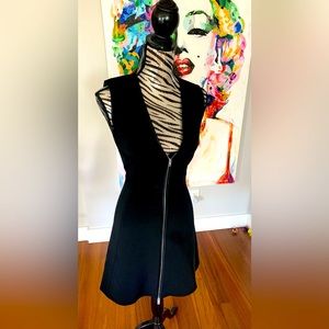 Modern Sexy Rag & Bone Black Dress, Cutout Front Zipper Sleeveless